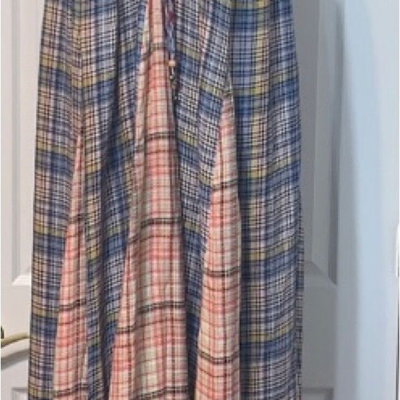 Free People Plaid June Bug Maxi Dress NWT LARGE - Picture 3 of 6